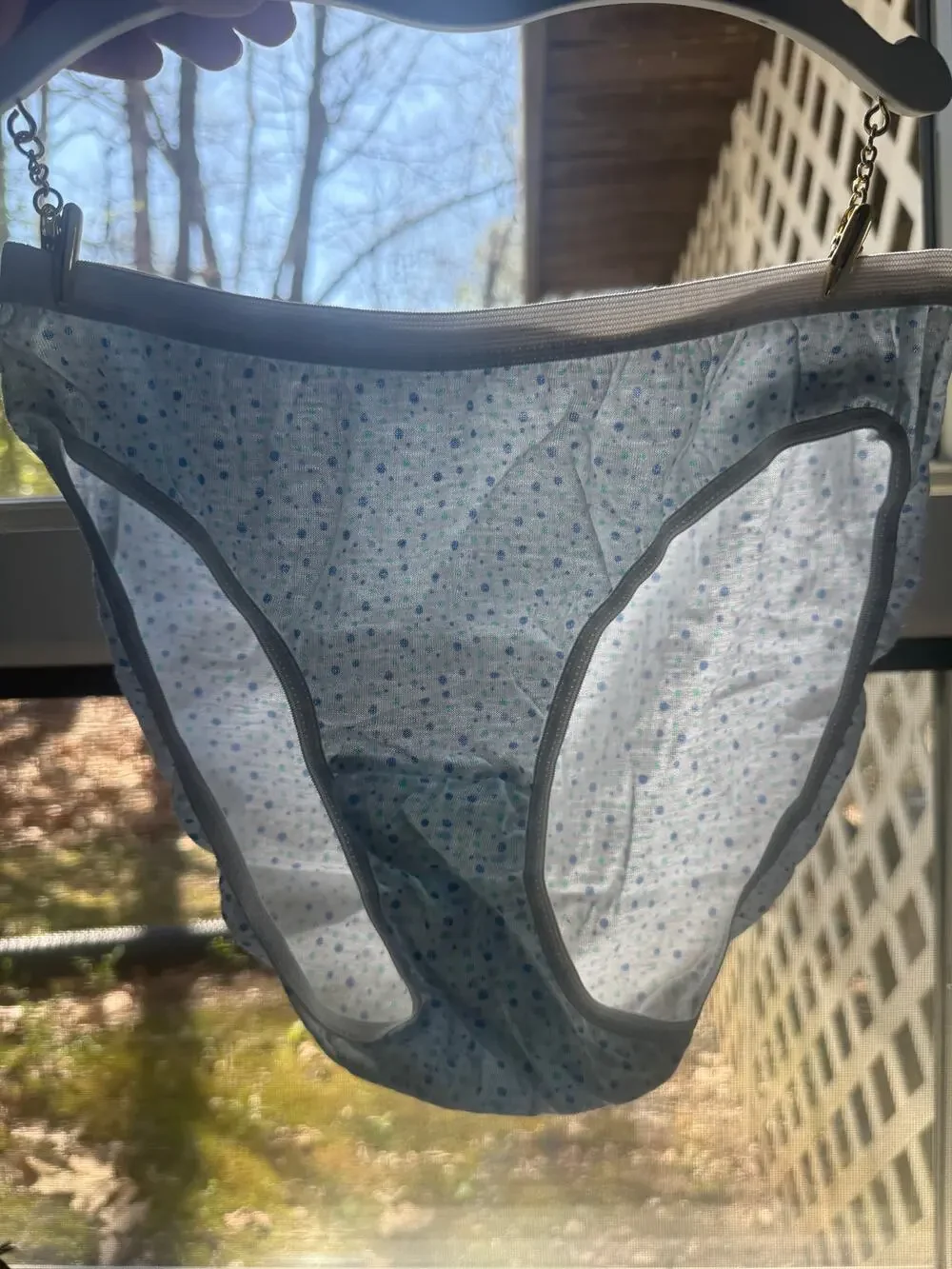 Vintage 90s Ashley Taylor Intimates Size 5 100% Cotton Panties Polkadot